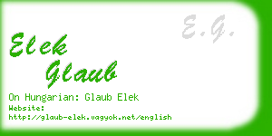 elek glaub business card